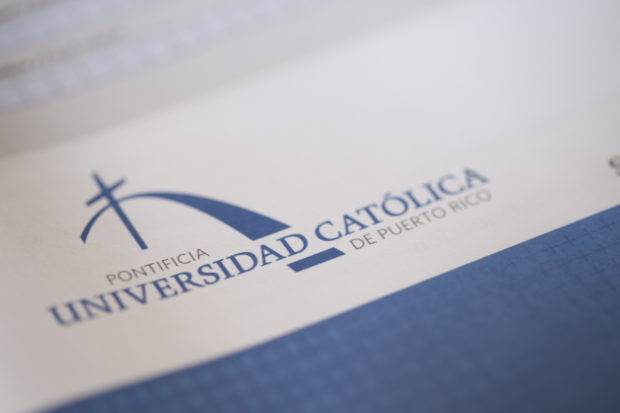 Logotype designed for the Pontifical Catholic University of Puerto Rico.